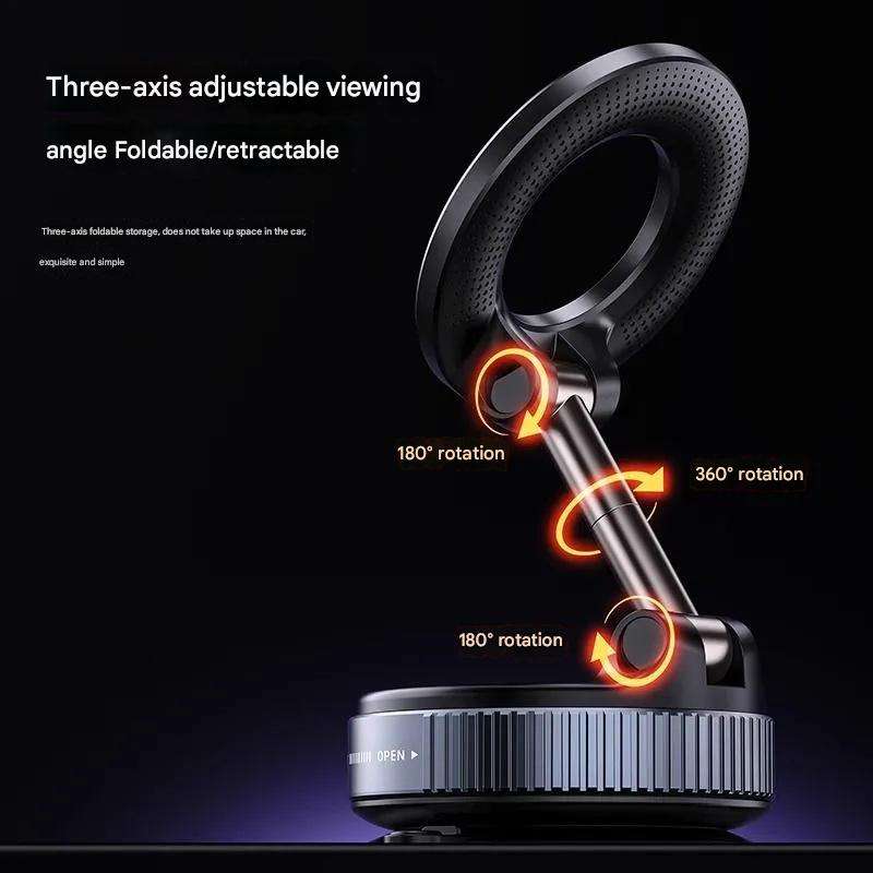 360° Rotating Magnetic Car Phone Holder – Vacuum Suction Mount