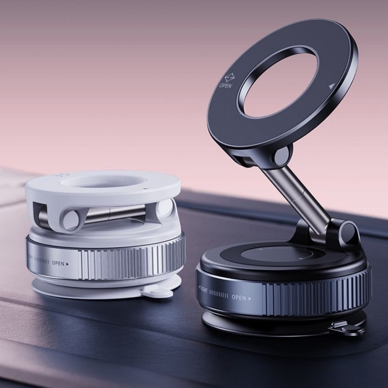 360° Rotating Magnetic Car Phone Holder – Vacuum Suction Mount