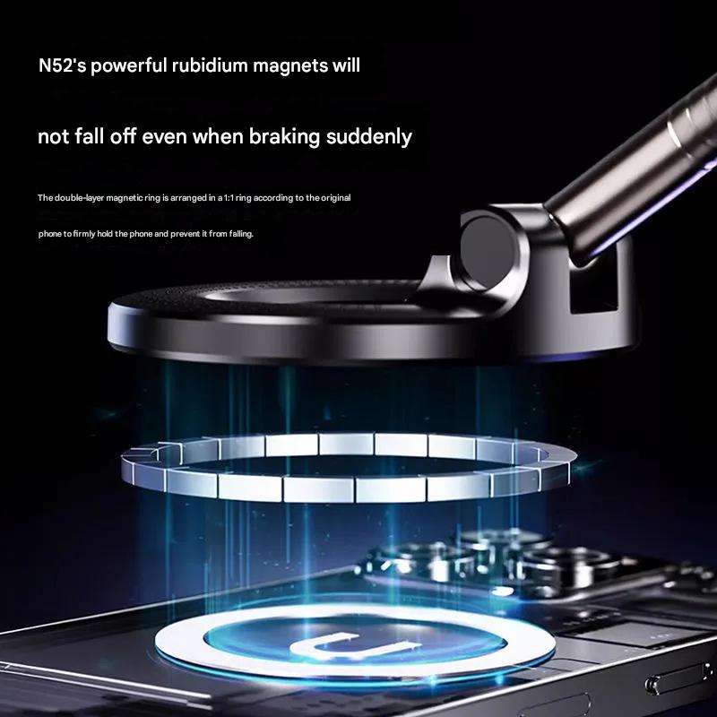 360° Rotating Magnetic Car Phone Holder – Vacuum Suction Mount