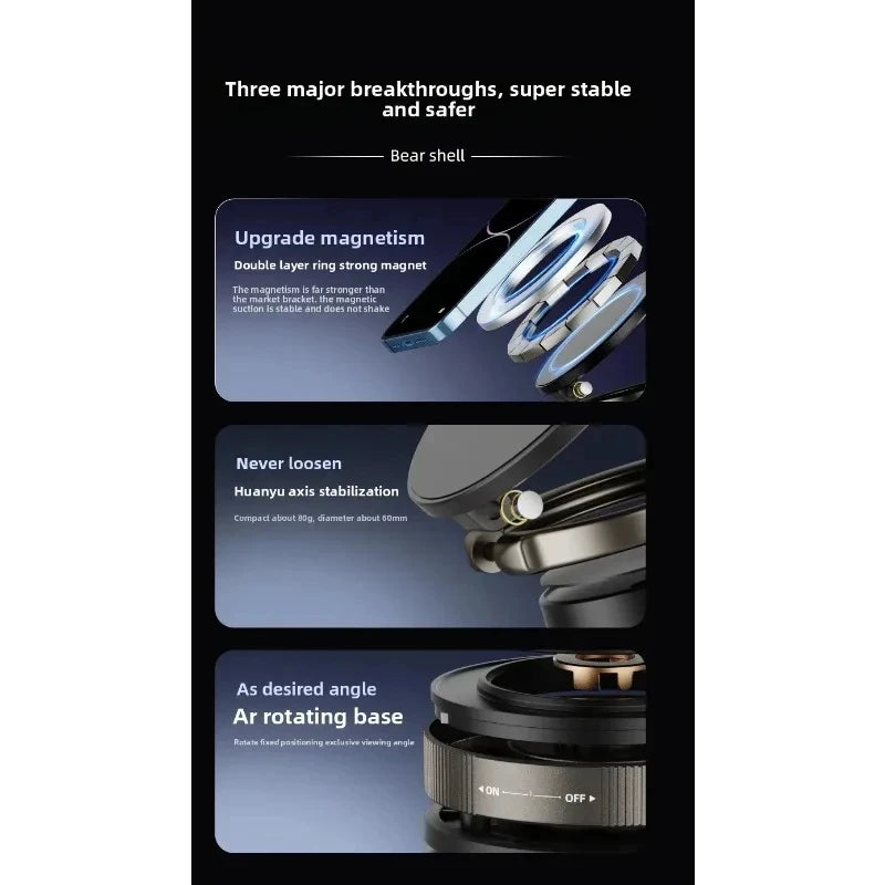 Magnetic Phone Holder for car, 360° Rotatable, Foldable & Adjustable Magnetic Car Mount, , Compatible with iPhone & Other Phones(Shipping US only)