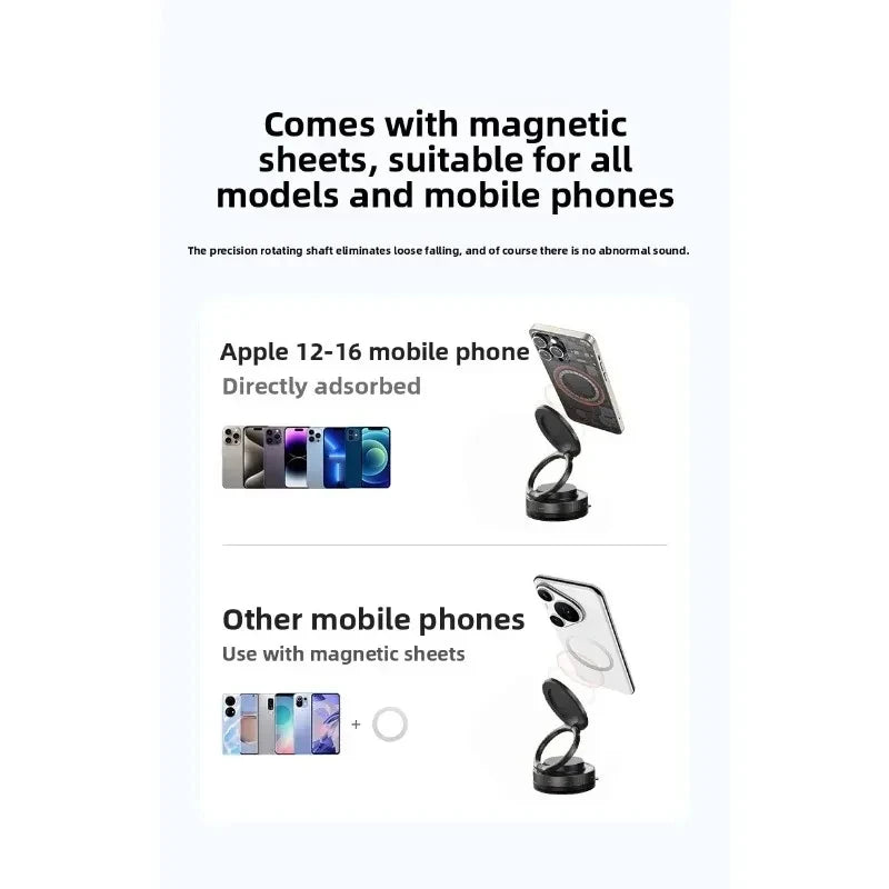 Magnetic Phone Holder for car, 360° Rotatable, Foldable & Adjustable Magnetic Car Mount, , Compatible with iPhone & Other Phones(Shipping US only)